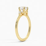 Melody Diamond Ring Yellow Gold 18k Cushion Engagement Ring