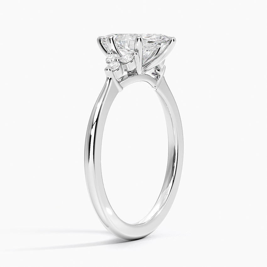 Melody Diamond Ring Platinum Marquise Engagement Ring