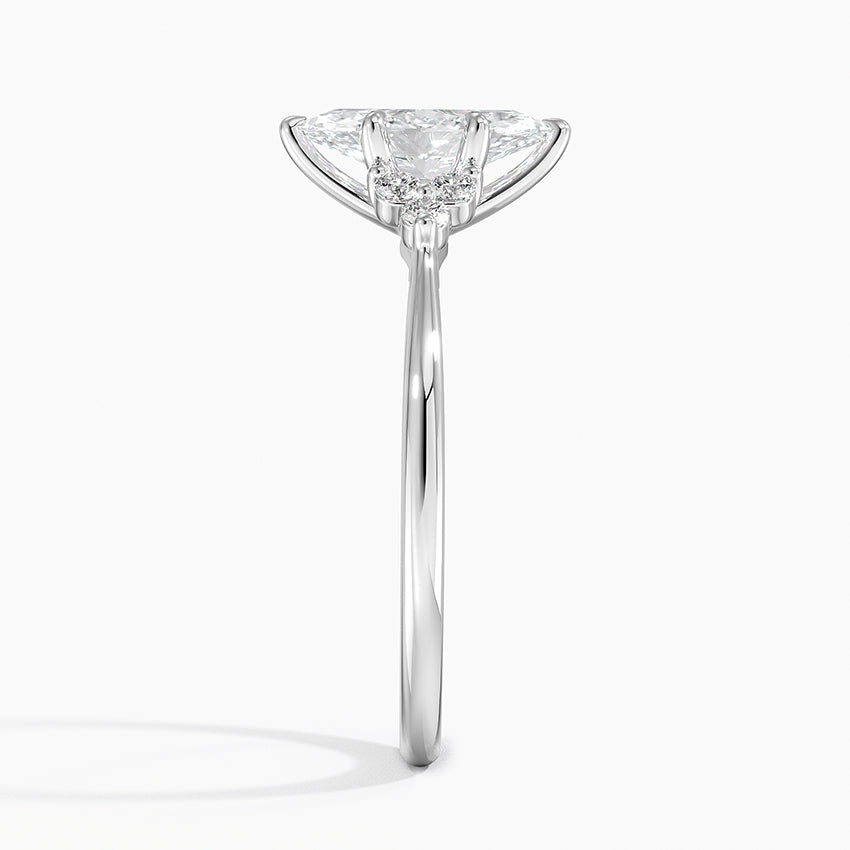 Melody Diamond Ring Platinum Marquise Engagement Ring
