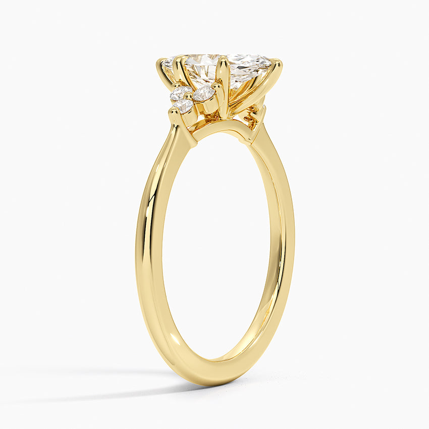 Melody Diamond Ring Yellow Gold 18k Marquise Engagement Ring