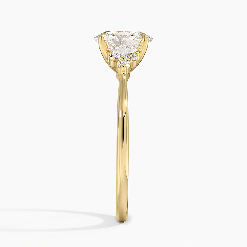 Melody Diamond Ring Yellow Gold 18k Oval Engagement Ring