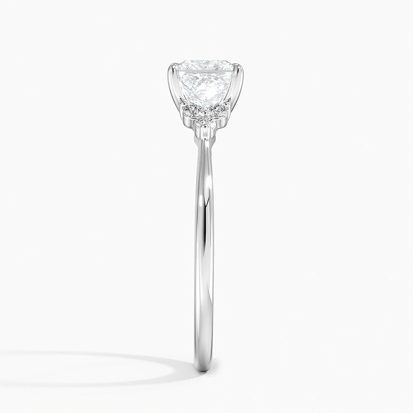 Melody Diamond Ring Platinum Princess Engagement Ring