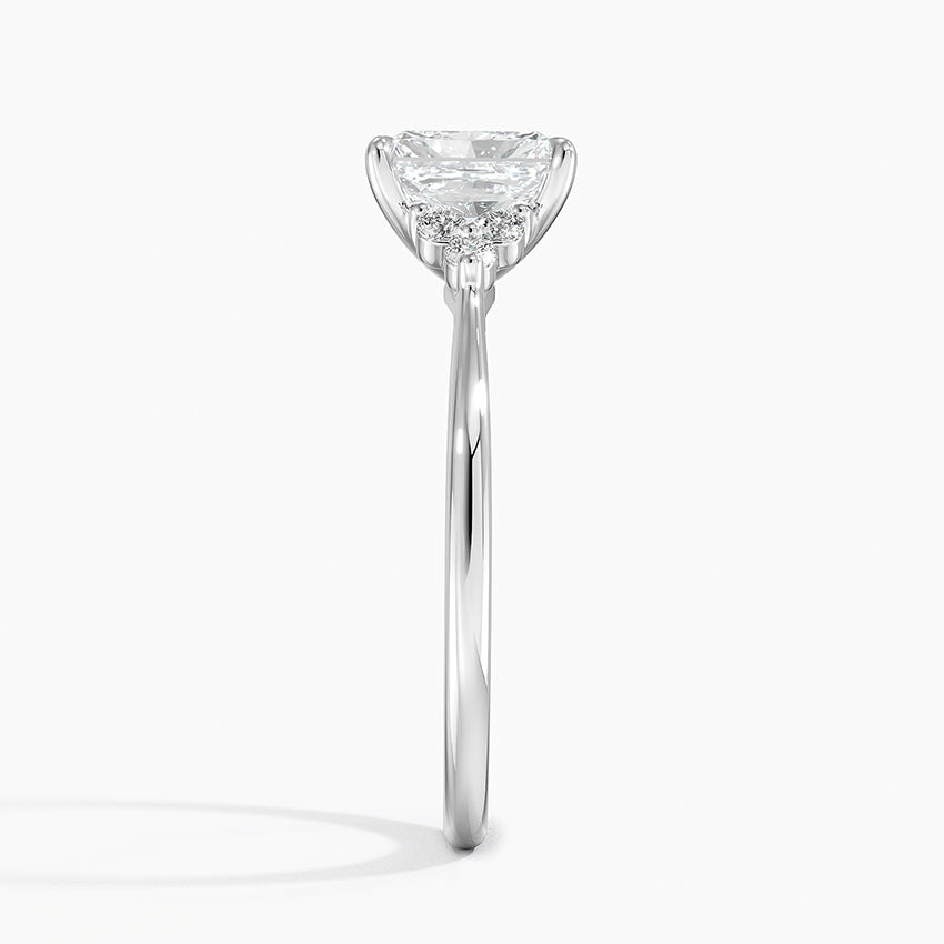 Melody Diamond Ring Platinum Radiant Engagement Ring