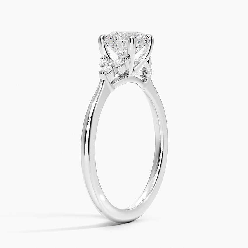Melody Diamond Ring Platinum Round Engagement Ring
