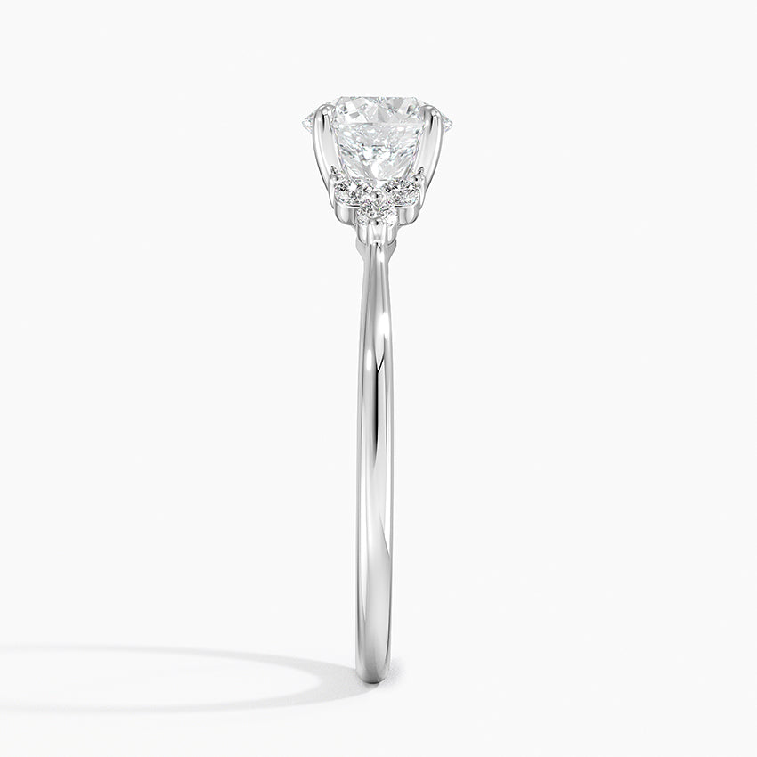Melody Diamond Ring Platinum Round Engagement Ring