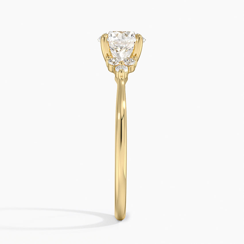 Melody Diamond Ring Yellow Gold 18k Round Engagement Ring
