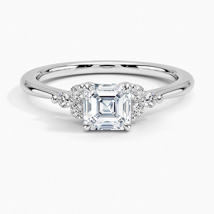 Melody Diamond Ring Platinum Asscher Engagement Ring