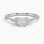 Melody Diamond Ring Platinum Cushion Engagement Ring