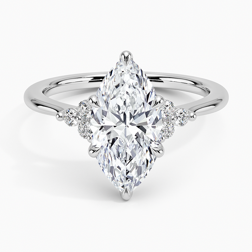 Melody Diamond Ring Platinum Marquise Engagement Ring