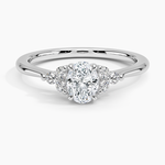 Melody Diamond Ring Platinum Oval Engagement Ring
