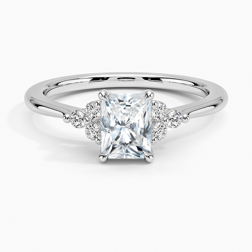 Melody Diamond Ring Platinum Radiant Engagement Ring