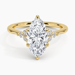 Melody Diamond Ring Yellow Gold 18k Marquise Engagement Ring