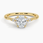Melody Diamond Ring Yellow Gold 18k Oval Engagement Ring