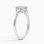 Cometa Three Stone Diamond Ring Platinum Pear Engagement Ring