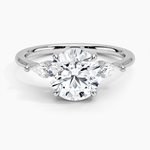 Cometa Three Stone Diamond Ring Platinum Round Engagement Ring