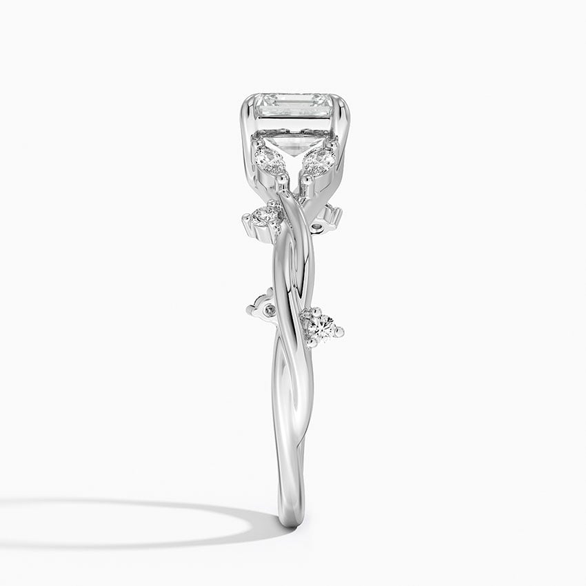 Azalea Twist Diamond Ring Platinum Asscher Engagement Ring
