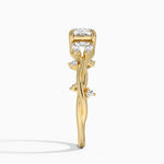 Azalea Twist Diamond Ring Yellow Gold 18k Cushion Engagement Ring