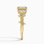 Azalea Twist Diamond Ring Yellow Gold 18k Emerald Engagement Ring