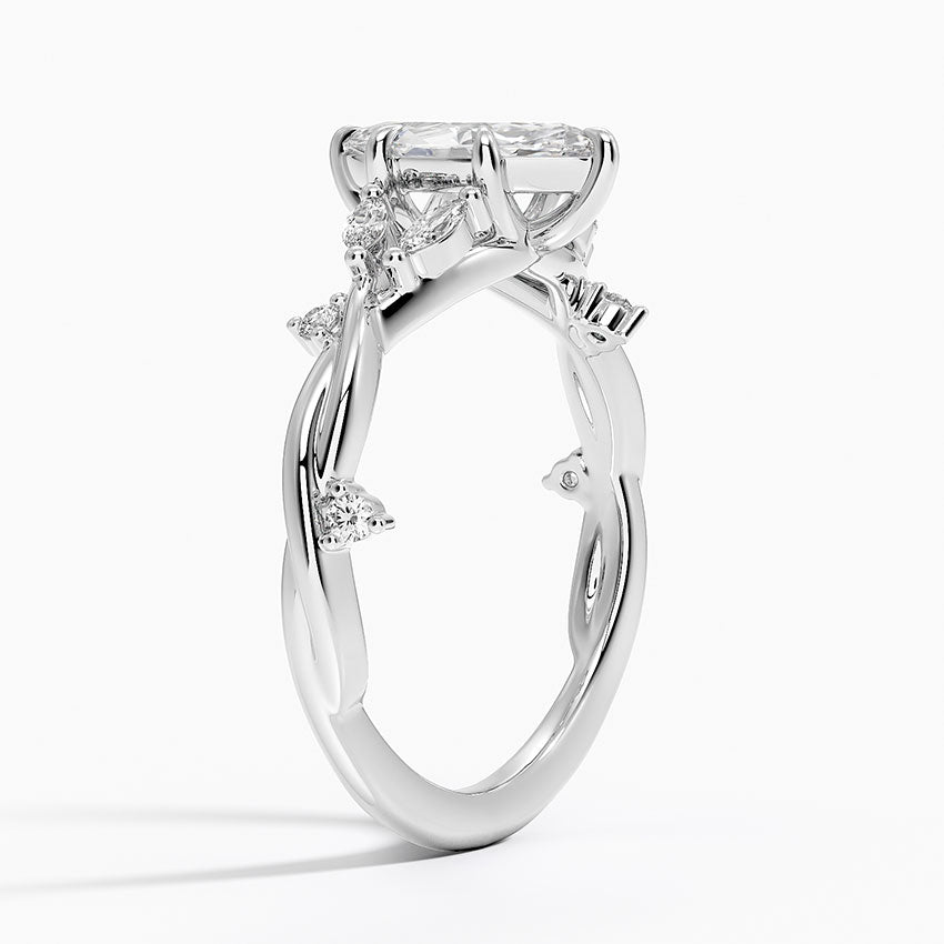 Azalea Twist Diamond Ring Platinum Marquise Engagement Ring