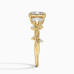 Azalea Twist Diamond Ring Yellow Gold 18k Oval Engagement Ring