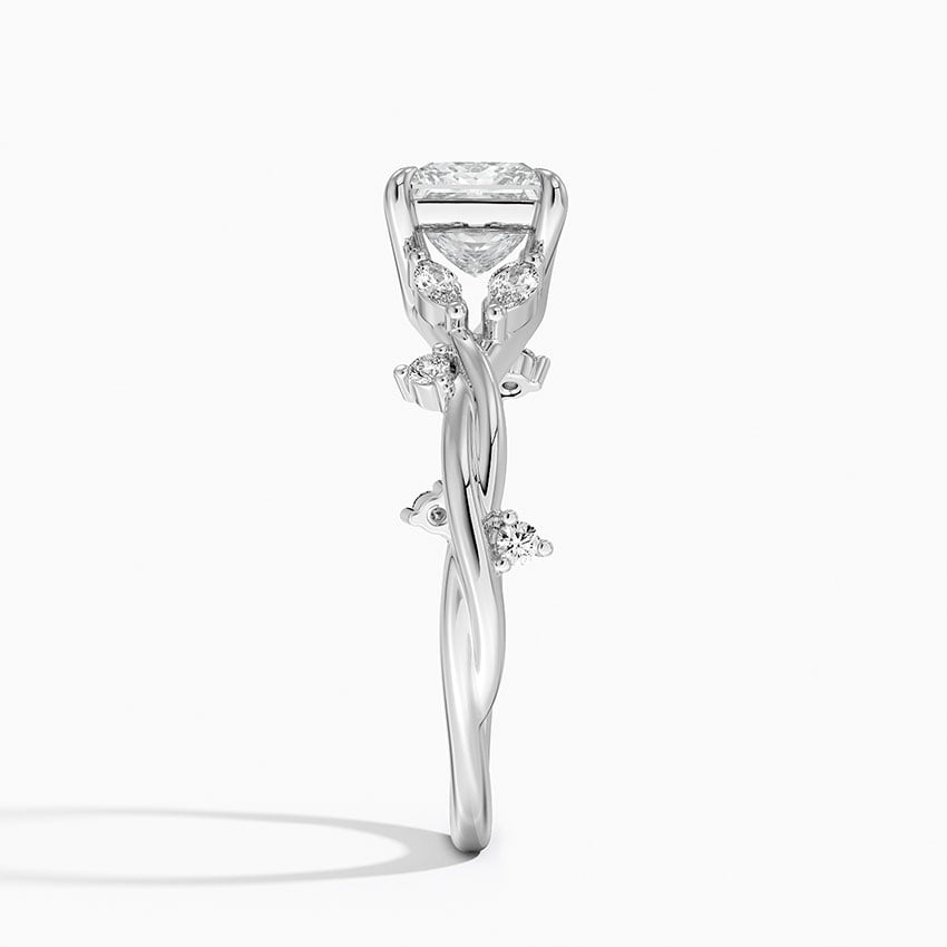 Azalea Twist Diamond Ring Platinum Princess Engagement Ring