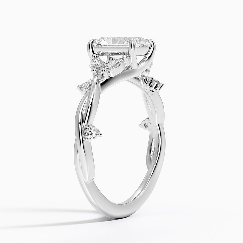 Azalea Twist Diamond Ring Platinum Radiant Engagement Ring