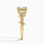 Azalea Twist Diamond Ring Yellow Gold 18k Radiant Engagement Ring