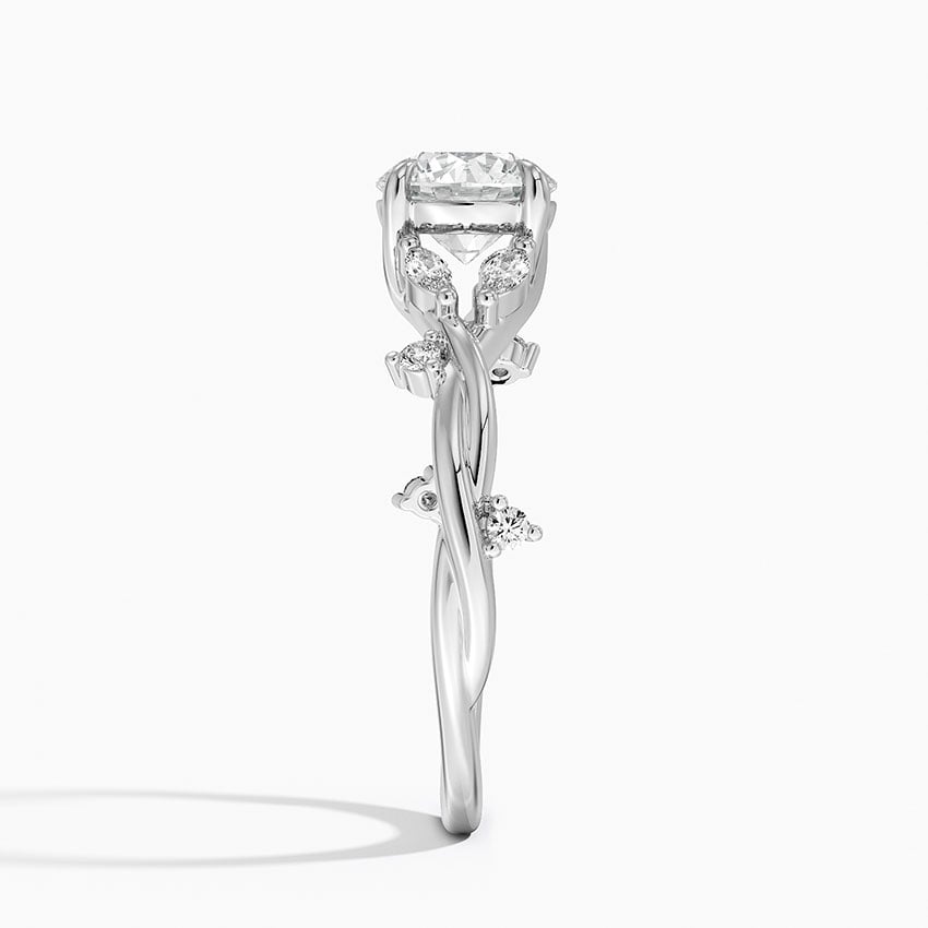 Azalea Twist Diamond Ring Platinum Round Engagement Ring