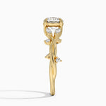 Azalea Twist Diamond Ring Yellow Gold 18k Round Engagement Ring