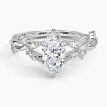 Azalea Twist Diamond Ring Platinum Marquise Engagement Ring