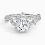 Azalea Twist Diamond Ring Platinum Pear Engagement Ring