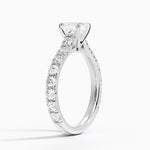 Anthology Three-Quarter Coverage Diamond Ring Platinum Asscher Engagement Ring