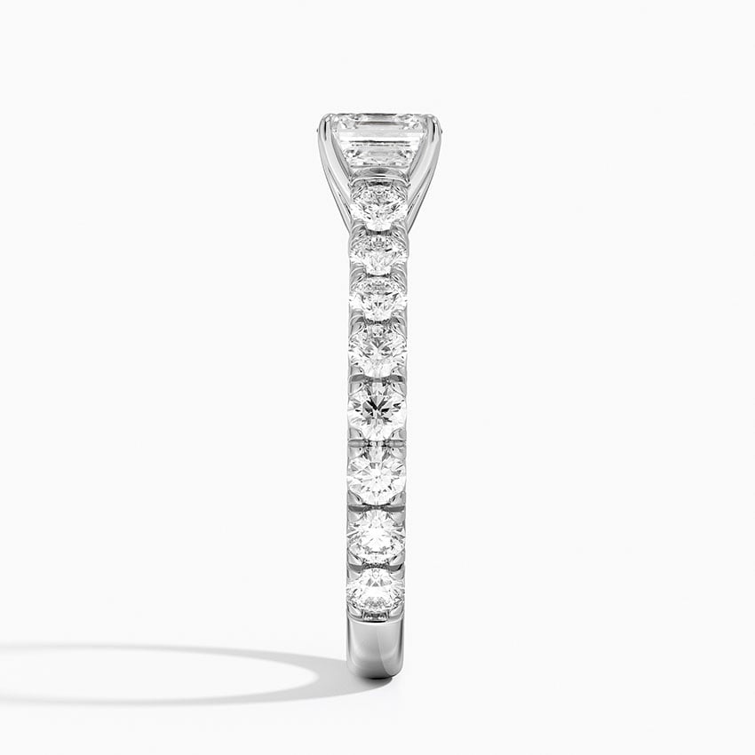 Anthology Three-Quarter Coverage Diamond Ring Platinum Asscher Engagement Ring