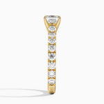 Anthology Three-Quarter Coverage Diamond Ring Yellow Gold 18k Asscher Engagement Ring