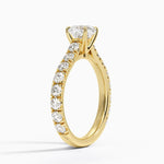 Anthology Three-Quarter Coverage Diamond Ring Yellow Gold 18k Cushion Engagement Ring