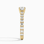 Anthology Three-Quarter Coverage Diamond Ring Yellow Gold 18k Cushion Engagement Ring