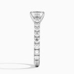 Anthology Three-Quarter Coverage Diamond Ring Platinum Emerald Engagement Ring