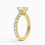Anthology Three-Quarter Coverage Diamond Ring Yellow Gold 18k Emerald Engagement Ring