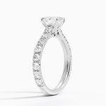 Anthology Three-Quarter Coverage Diamond Ring Platinum Oval Engagement Ring