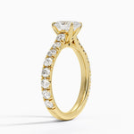 Anthology Three-Quarter Coverage Diamond Ring Yellow Gold 18k Oval Engagement Ring