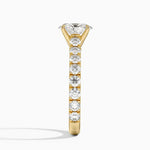 Anthology Three-Quarter Coverage Diamond Ring Yellow Gold 18k Oval Engagement Ring