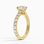 Anthology Three-Quarter Coverage Diamond Ring Yellow Gold 18k Pear Engagement Ring