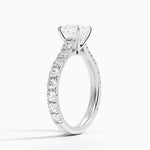 Anthology Three-Quarter Coverage Diamond Ring Platinum Princess Engagement Ring