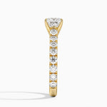 Anthology Three-Quarter Coverage Diamond Ring Yellow Gold 18k Princess Engagement Ring