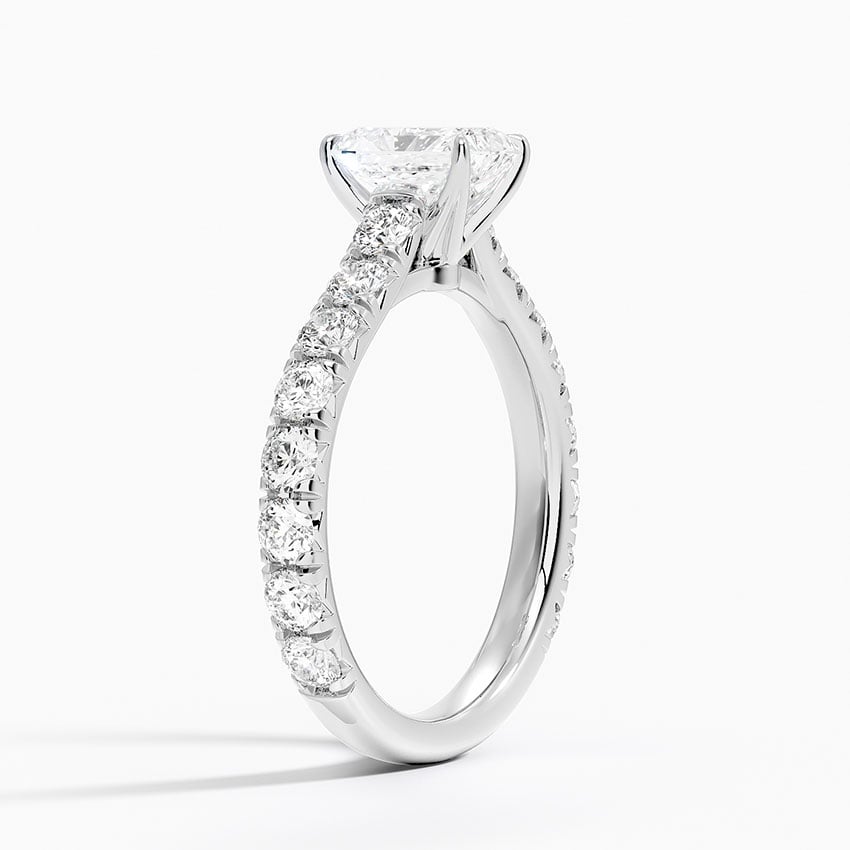 Anthology Three-Quarter Coverage Diamond Ring Platinum Radiant Engagement Ring