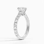 Anthology Three-Quarter Coverage Diamond Ring Platinum Round Engagement Ring