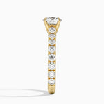 Anthology Three-Quarter Coverage Diamond Ring Yellow Gold 18k Round Engagement Ring
