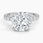 Anthology Three-Quarter Coverage Diamond Ring Platinum Cushion Engagement Ring