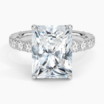 Anthology Three-Quarter Coverage Diamond Ring Platinum Radiant Engagement Ring