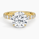 Anthology Three-Quarter Coverage Diamond Ring Yellow Gold 18k Round Engagement Ring